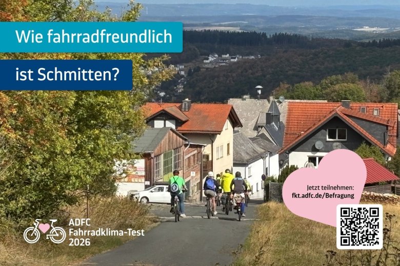 HTK ADFC-Fahrradklima-Test 2026: Save the Date FKT + FKT Jugendliche - FKT26 SCHM Schmitten radfreundlich1620x1080px